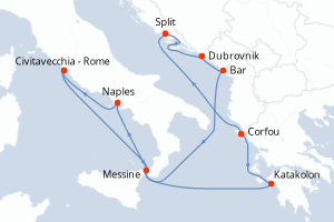 Itinéraire croisière Celebrity Cruises au départ de Civitavecchia - Rome