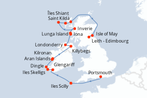 Itinéraire croisière Silversea au départ de Portsmouth