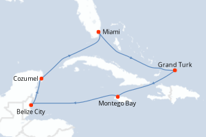 Itinéraire croisière Cunard au départ de Miami