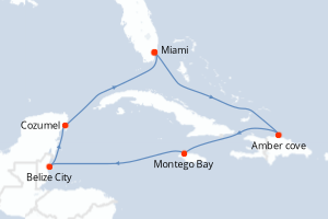 Itinéraire croisière Cunard au départ de Miami