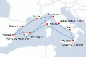 Itinéraire croisière Cunard au départ de Barcelone