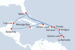 Itinéraire croisière Cunard au départ de Miami