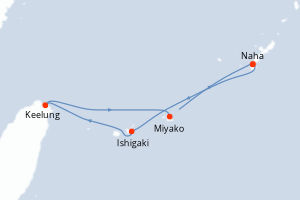 Itinéraire croisière MSC YACHT CLUB au départ de Naha