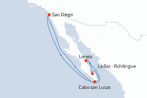 Itinéraire croisière Holland America Line au départ de San Diego