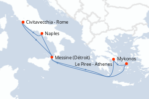 Itinéraire croisière Disney Cruise Line au départ de Civitavecchia - Rome