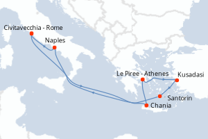 Itinéraire croisière Disney Cruise Line au départ de Civitavecchia - Rome