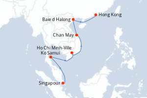 Itinéraire croisière Silversea au départ de Singapour