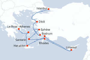 Itinéraire croisière Oceania Cruises au départ de Istanbul