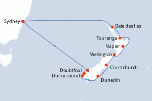 Itinéraire croisière Royal Caribbean au départ de Sydney