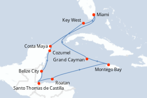 Itinéraire croisière Oceania Cruises au départ de Miami