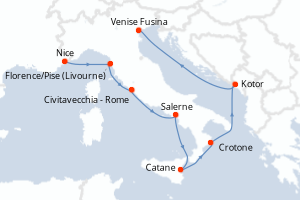 Itinéraire croisière Azamara au départ de Nice