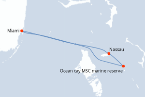 Itinéraire croisière MSC Croisières au départ de Miami