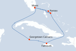 Itinéraire croisière MSC Croisières au départ de Miami