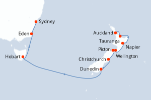 Itinéraire croisière Azamara au départ de Auckland