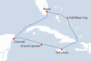 Itinéraire croisière Holland America Line au départ de Miami