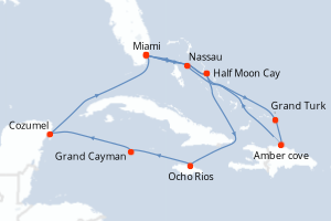 Itinéraire croisière Holland America Line au départ de Miami