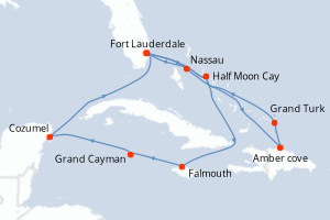 Itinéraire croisière Holland America Line au départ de Fort Lauderdale