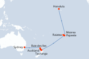 Itinéraire croisière Celebrity Cruises au départ de Honolulu