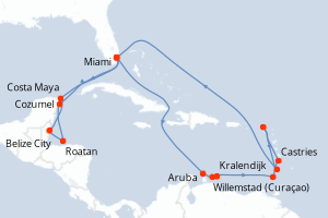 Itinéraire croisière Oceania Cruises au départ de Miami