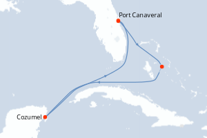 Itinéraire croisière MSC Croisières au départ de Port Canaveral