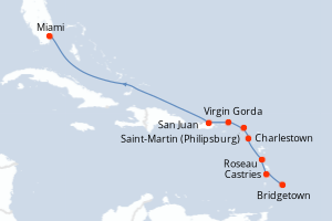 Itinéraire croisière Azamara au départ de Bridgetown