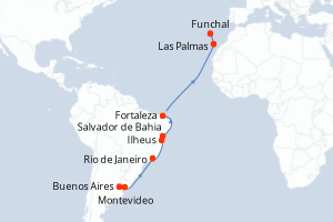 Itinéraire croisière MSC Croisières au départ de Buenos Aires