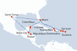 Itinéraire croisière Explora Journeys au départ de Miami