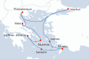 Itinéraire croisière Silversea au départ de Le Piree - Athenes