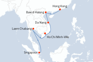 Itinéraire croisière Silversea au départ de Singapour