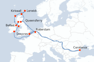 Itinéraire croisière Holland America Line au départ de Douvres