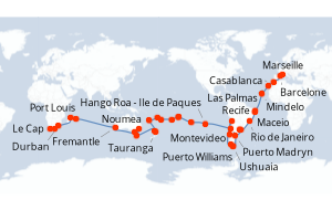 Itinéraire croisière Costa Croisières au départ de Marseille