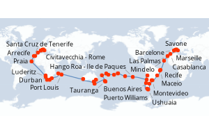 Itinéraire croisière Costa Croisières au départ de Civitavecchia - Rome