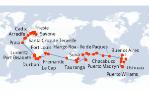 Itinéraire croisière Costa Croisières au départ de Buenos Aires