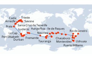 Itinéraire croisière Costa Croisières au départ de Rio de Janeiro