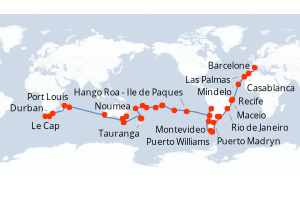 Itinéraire croisière Costa Croisières au départ de Barcelone