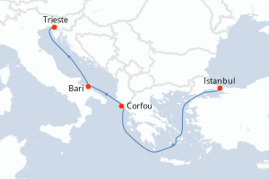 Itinéraire croisière MSC YACHT CLUB au départ de Istanbul