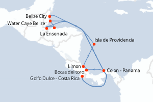 Itinéraire croisière Ponant au départ de Colon - Panama