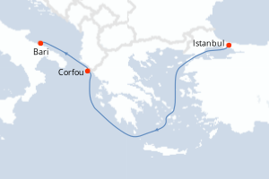 Itinéraire croisière MSC YACHT CLUB au départ de Istanbul