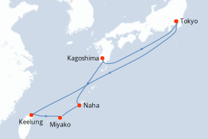 Itinéraire croisière MSC Croisières au départ de Tokyo