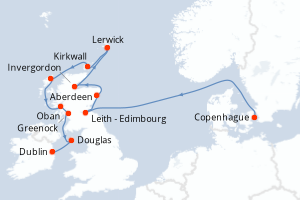 Itinéraire croisière Azamara au départ de Copenhague