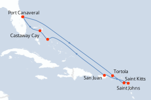 Itinéraire croisière Disney Cruise Line au départ de Port Canaveral