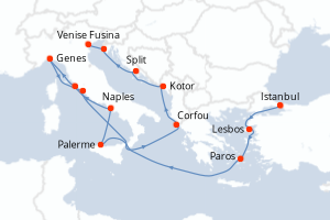 Itinéraire croisière Explora Journeys au départ de Istanbul