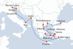 Itinéraire croisière Explora Journeys au départ de Venise Fusina