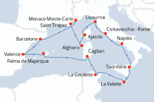 Itinéraire croisière Explora Journeys au départ de Barcelone