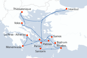 Itinéraire croisière Explora Journeys au départ de Le Piree - Athenes