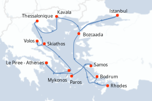 Itinéraire croisière Explora Journeys au départ de Le Piree - Athenes