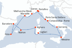 Itinéraire croisière Explora Journeys au départ de Civitavecchia - Rome