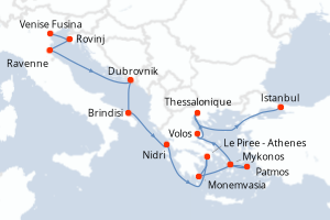 Itinéraire croisière Explora Journeys au départ de Venise Fusina