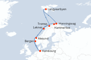 Itinéraire croisière MSC Croisières au départ de Hambourg