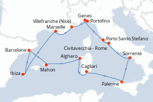 Itinéraire croisière Explora Journeys au départ de Civitavecchia - Rome